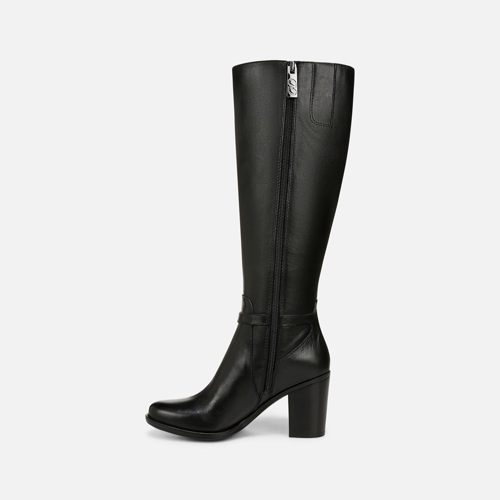 Naturalizer Kalina Extra Wide Calf Knee High Boot - Black Leather