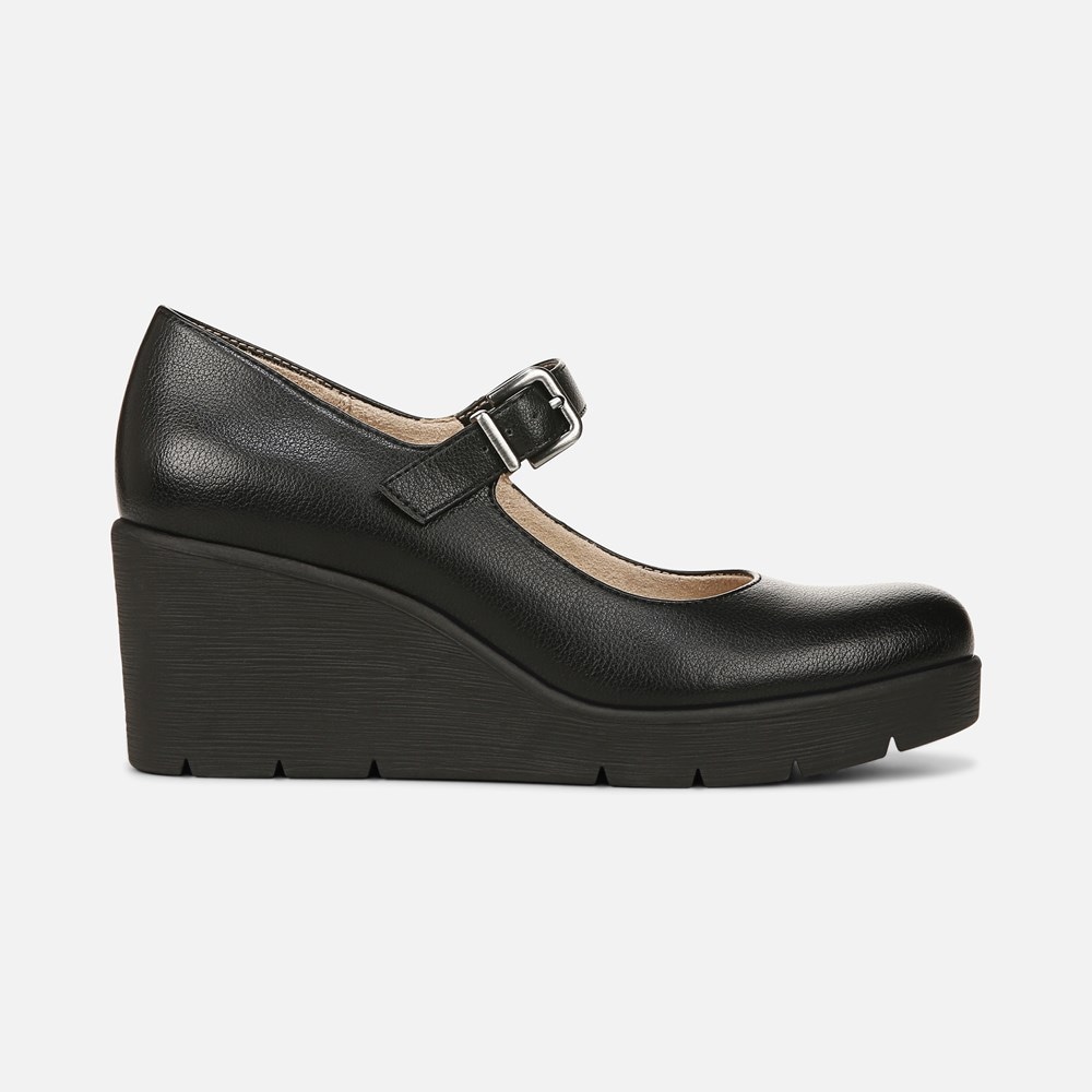 Naturalizer SOUL Adore Mary Jane Wedge - Black Synthetic