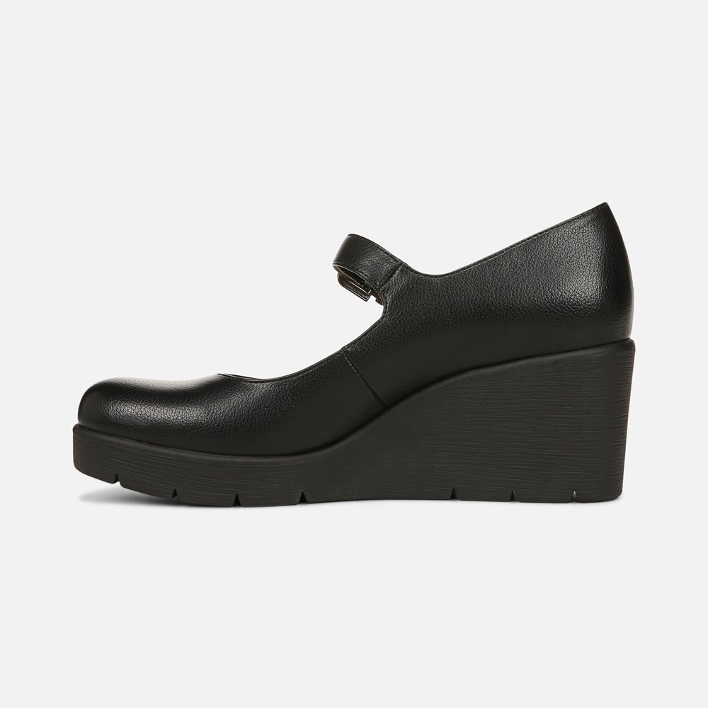 Naturalizer SOUL Adore Mary Jane Wedge - Black Synthetic