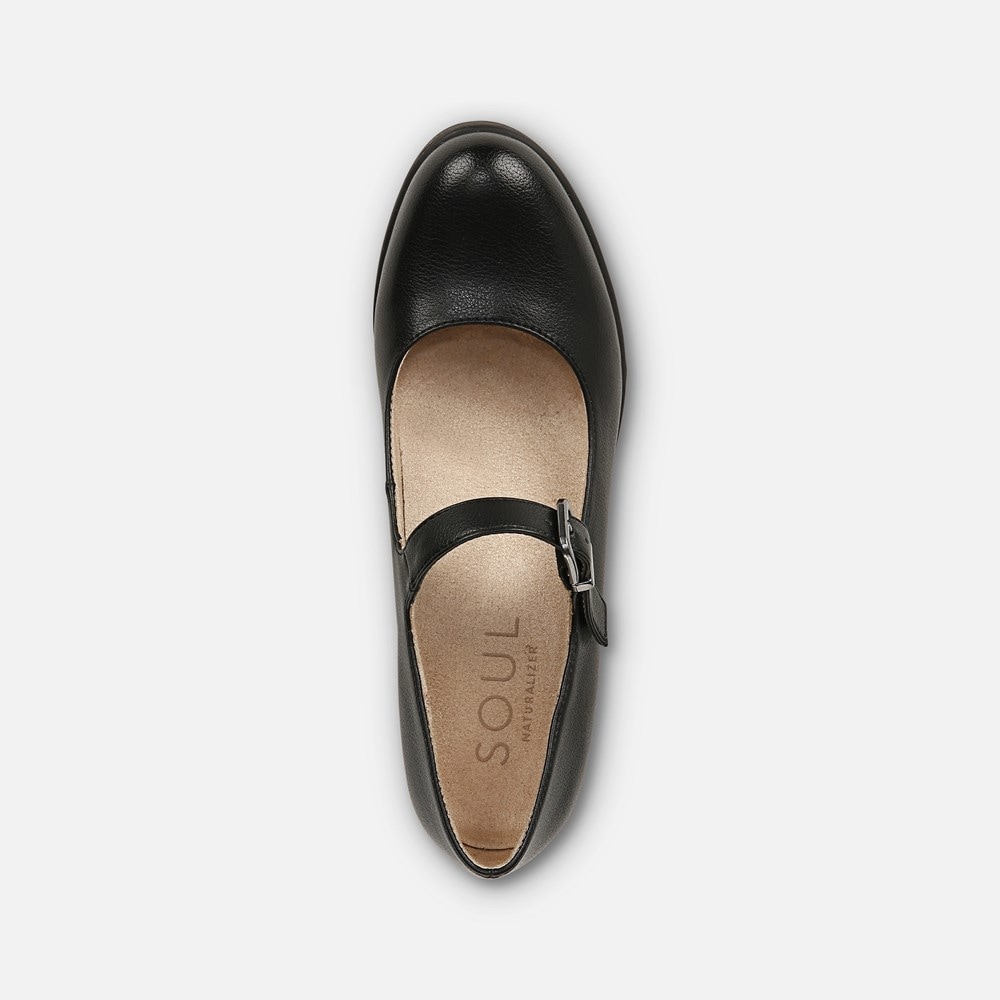 Naturalizer SOUL Adore Mary Jane Wedge - Black Synthetic