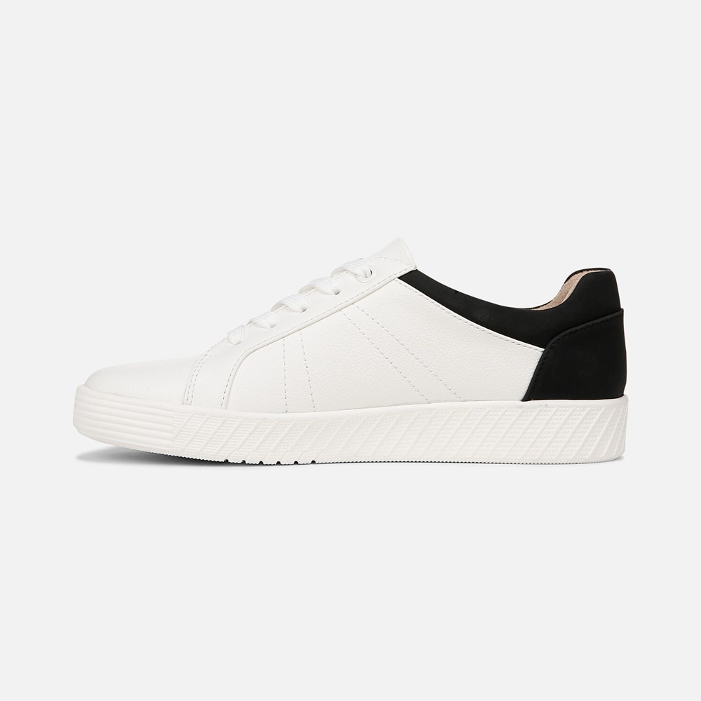 Naturalizer SOUL Neela Sneaker - White/Black Faux Leather