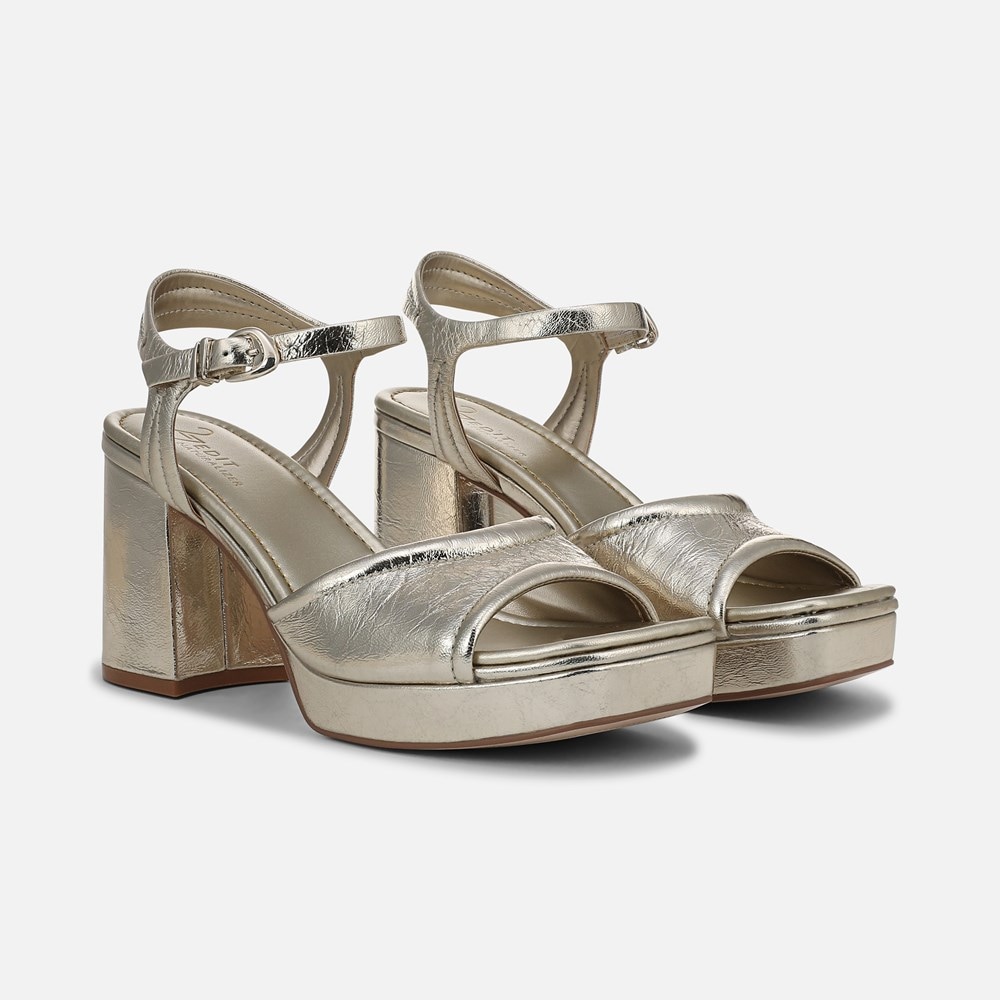 Naturalizer 27 EDIT Paloma Platform Sandal - Champagne Leather