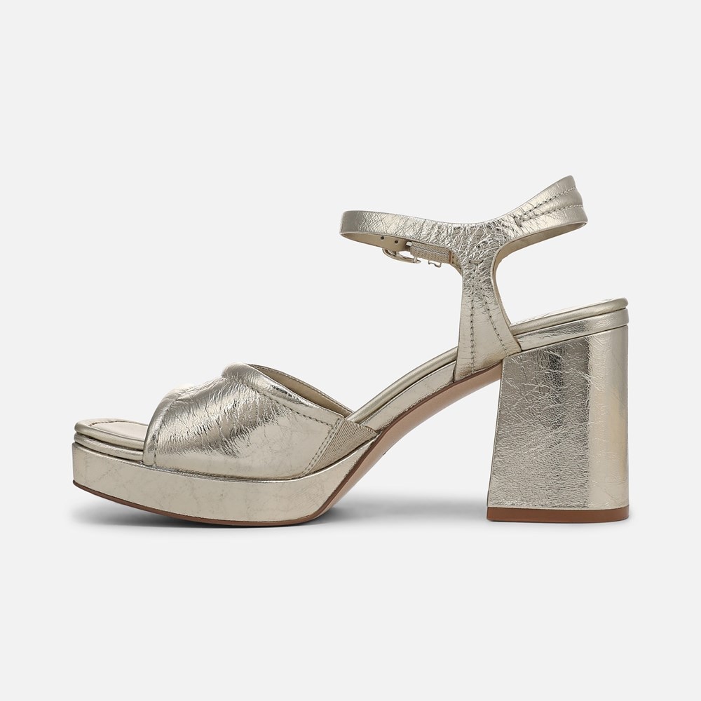 Naturalizer 27 EDIT Paloma Platform Sandal - Champagne Leather