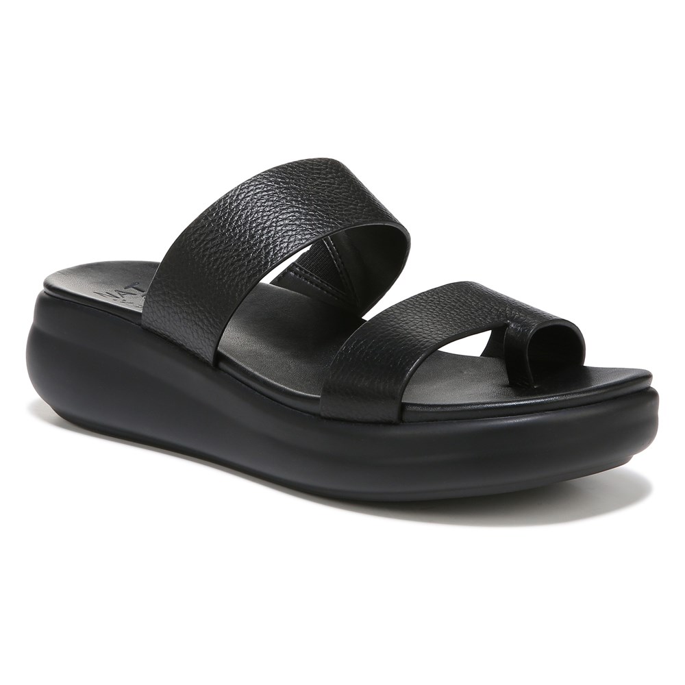Naturalizer Drift 2 Sandal - Black Leather