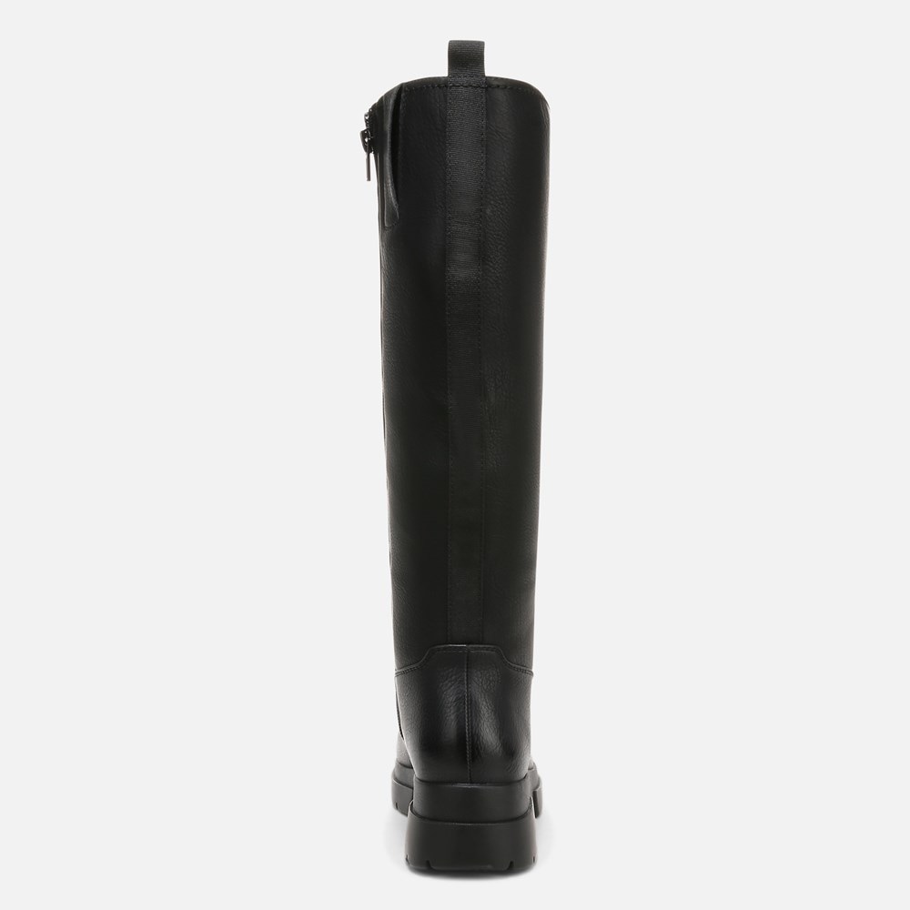 Naturalizer SOUL Orchid Weather Resistant Wide Calf Boot - Black Smooth Faux Leather