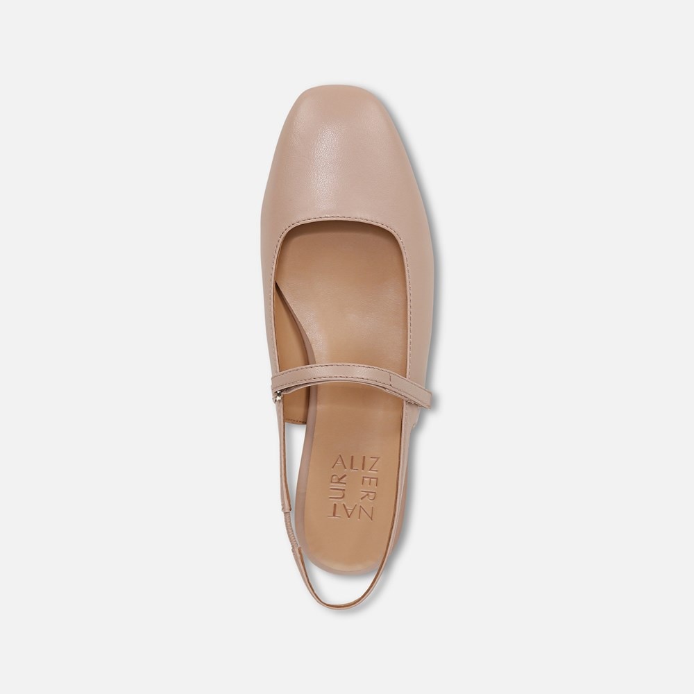 Naturalizer Connie Mary Jane Slingback Flat - Vintage Mauve Leather