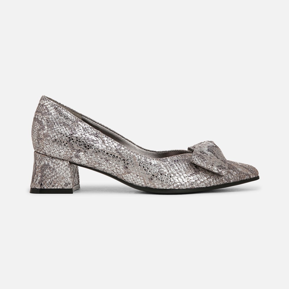 Naturalizer Mavis Bow Pump - Silver Leather