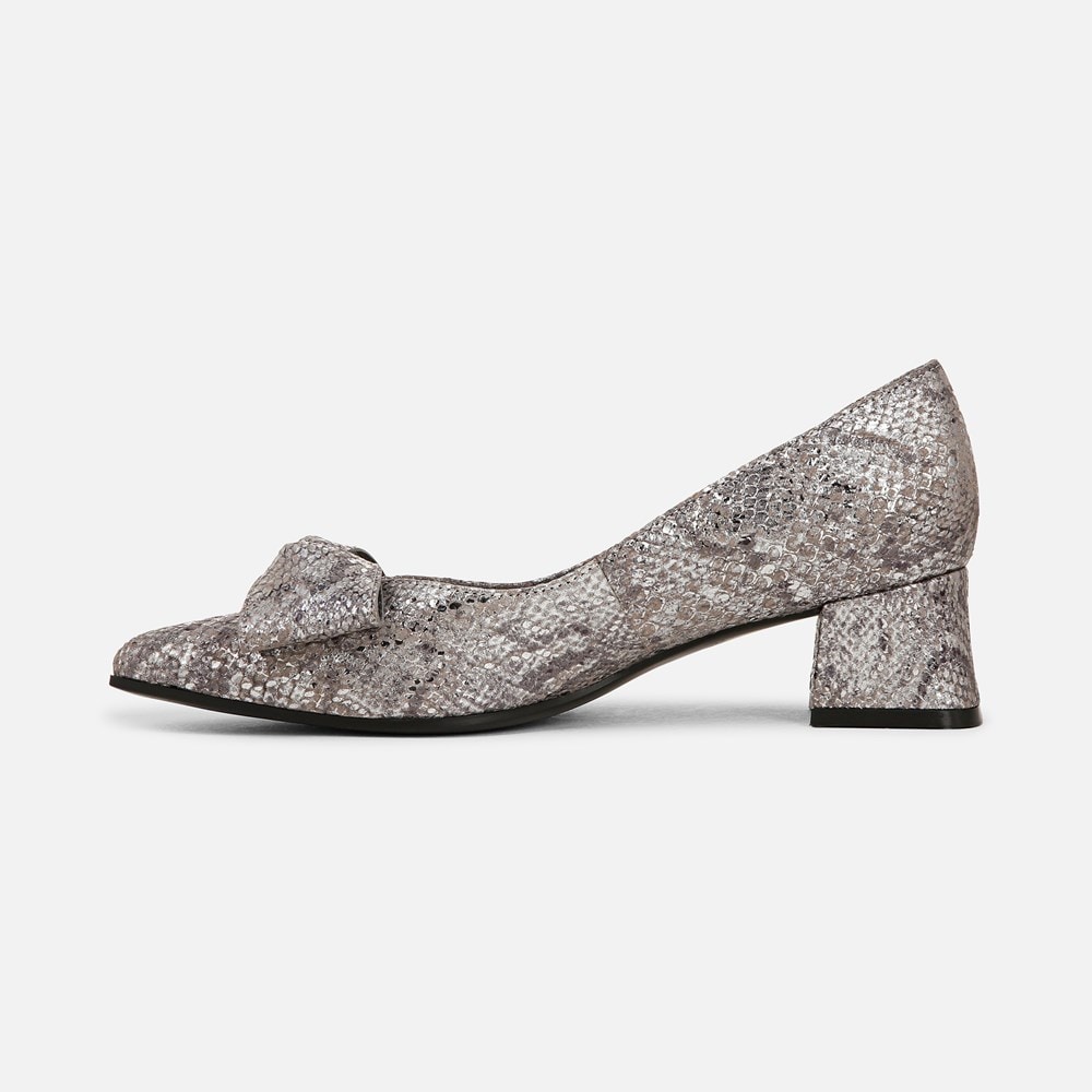 Naturalizer Mavis Bow Pump - Silver Leather
