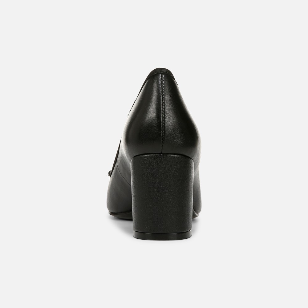 Naturalizer Sienna Block Heel Pump - Black Leather