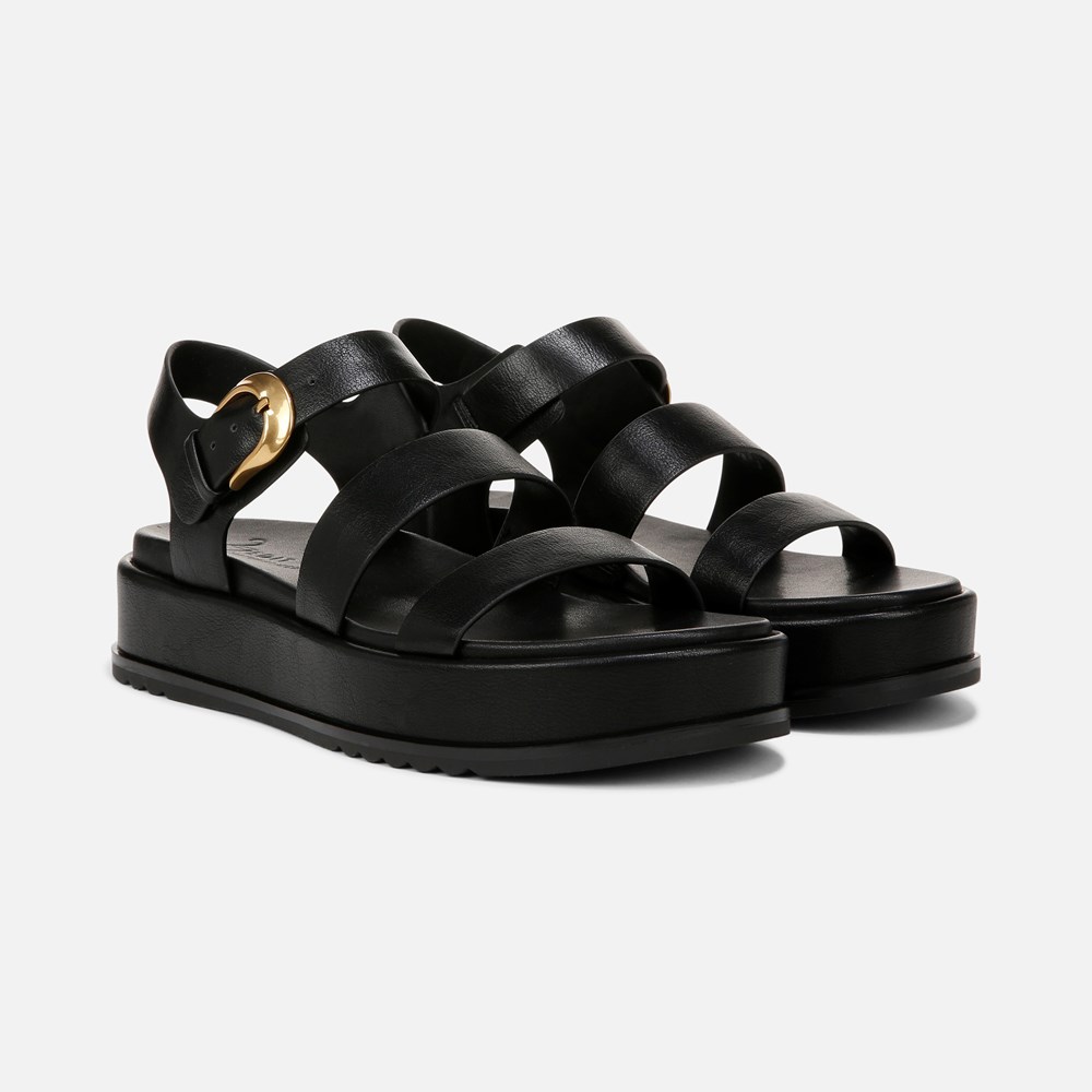 Naturalizer 27 EDIT Zizi Sandal - Black Faux Leather