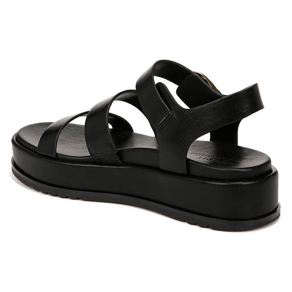 Naturalizer 27 EDIT Zizi Sandal - Black Faux Leather