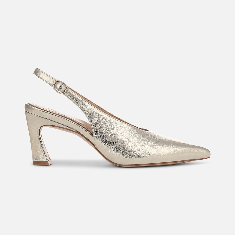 Naturalizer 27 EDIT Elaine Slingback Dress Shoe - Champagne Gold Leather
