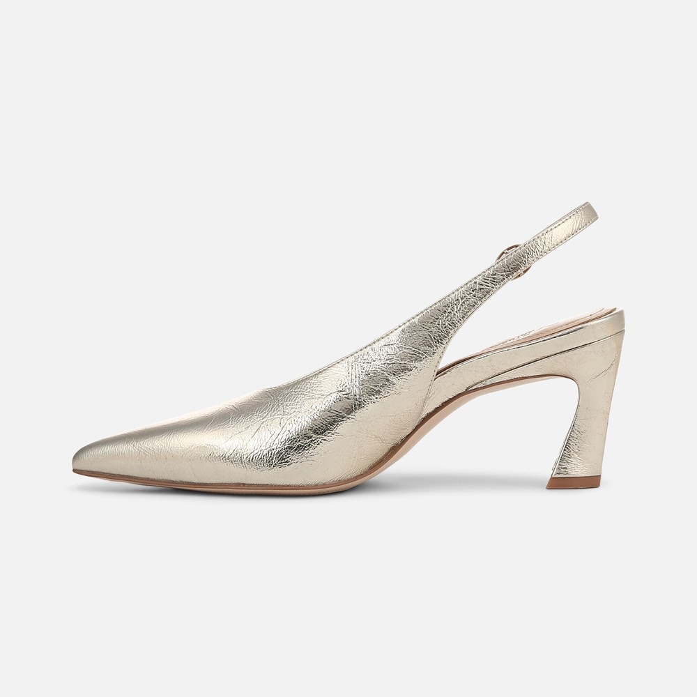 Naturalizer 27 EDIT Elaine Slingback Dress Shoe - Champagne Gold Leather