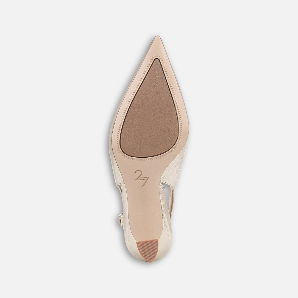 Naturalizer 27 EDIT Elaine Slingback Dress Shoe - Champagne Gold Leather
