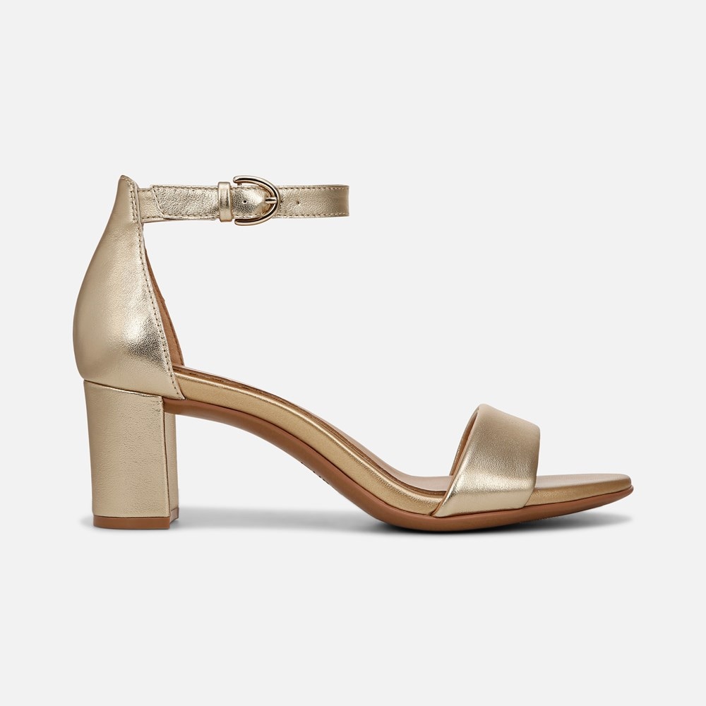 Naturalizer Vera Dress Sandal - Dark Gold Leather