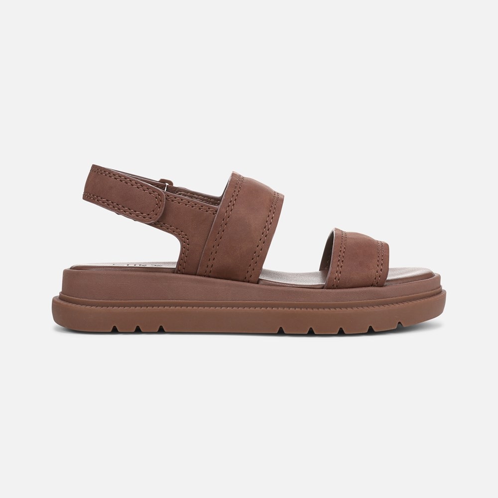 Naturalizer Attract Sandal - Cappuccino Brown Faux Leather