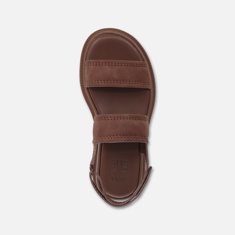 Naturalizer Attract Sandal - Cappuccino Brown Faux Leather