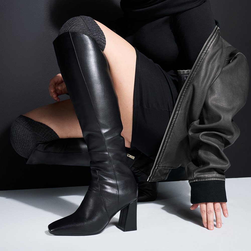 Naturalizer Lyric Over The Knee Boot - Black Leather