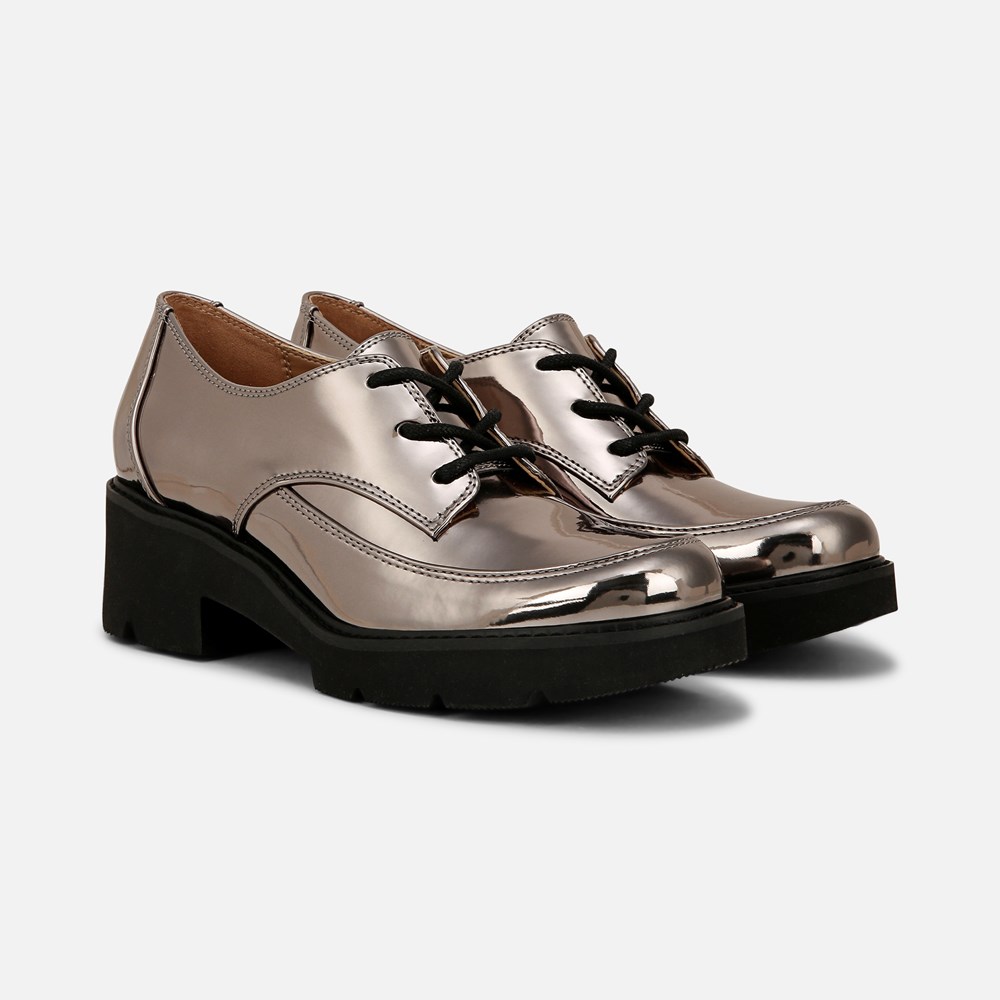 Naturalizer Darry Lace Oxford - Pewter Faux Leather