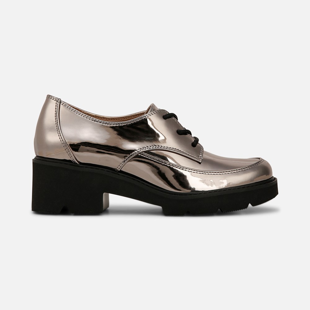 Naturalizer Darry Lace Oxford - Pewter Faux Leather