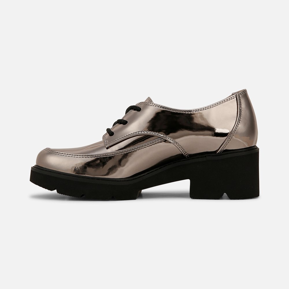 Naturalizer Darry Lace Oxford - Pewter Faux Leather