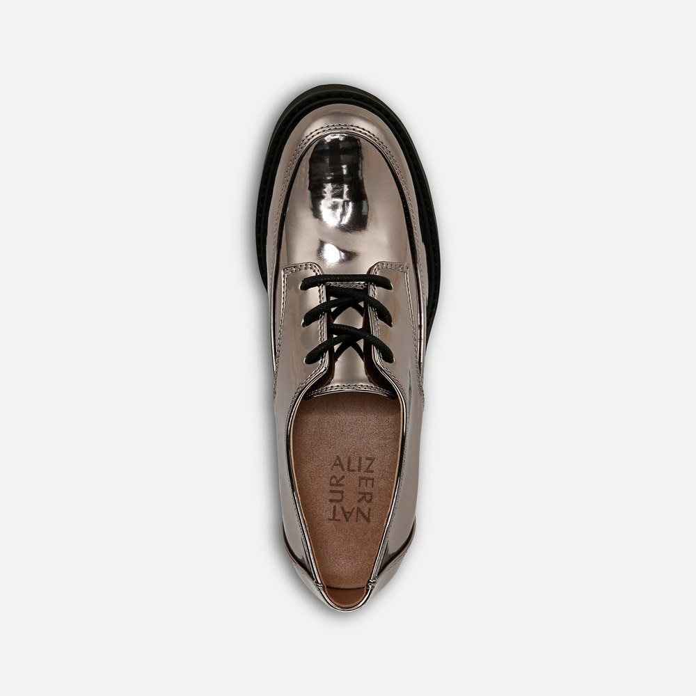 Naturalizer Darry Lace Oxford - Pewter Faux Leather