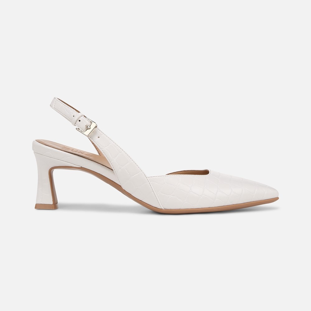Naturalizer Dalary Slingback Pump - Warm White Faux Leather
