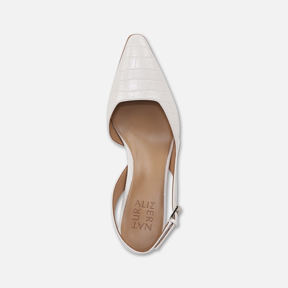 Naturalizer Dalary Slingback Pump - Warm White Faux Leather