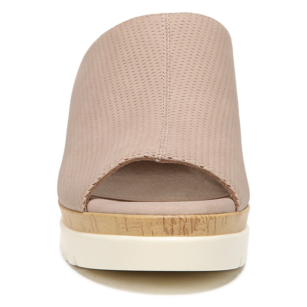 Naturalizer Soul Goodtimes Mule Wedge Sandal - Light Taupe Synthetic