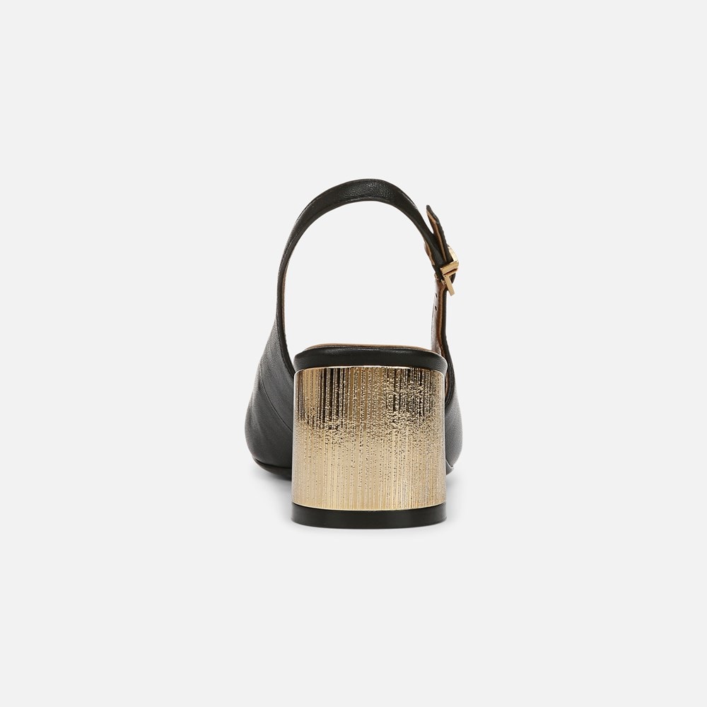Naturalizer Lane Slingback Pump - Black Leather