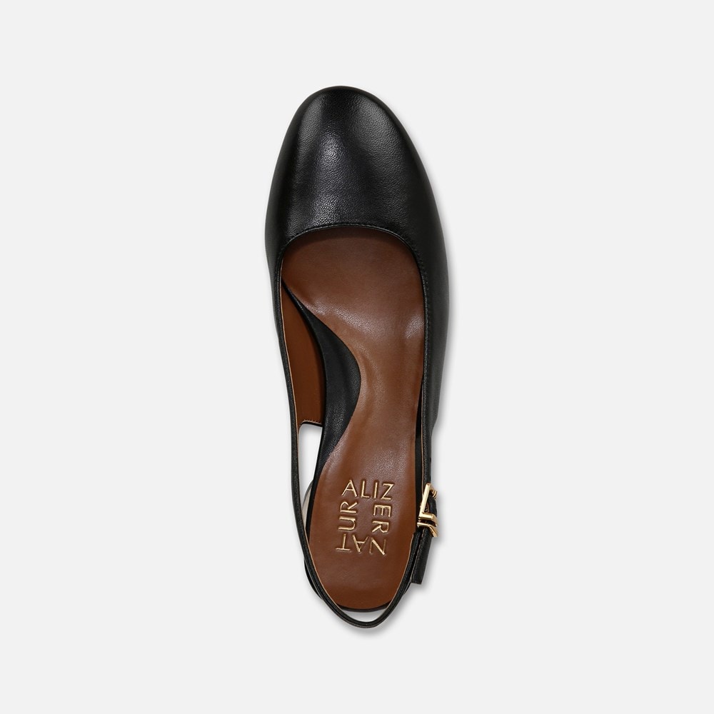 Naturalizer Lane Slingback Pump - Black Leather