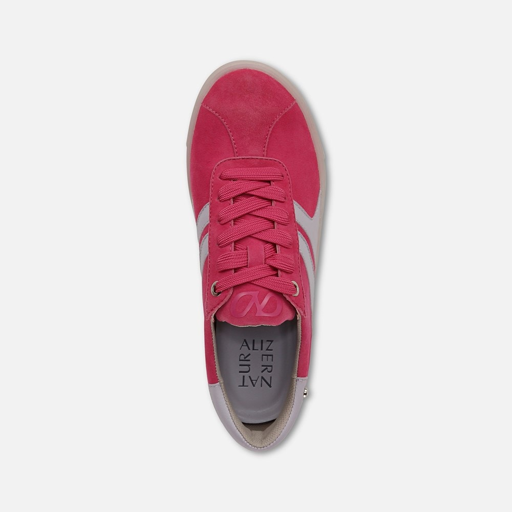 Naturalizer Medina Lace Up Sneaker - Pink Flash Leather