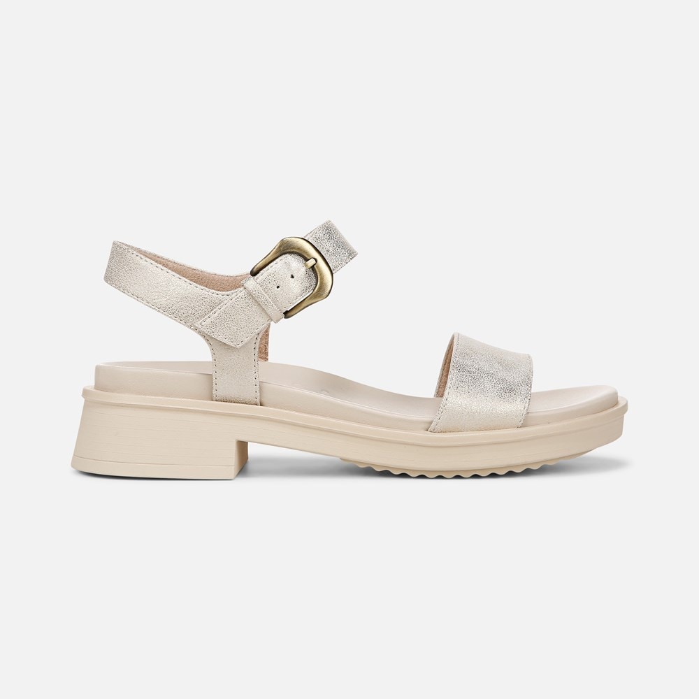 Naturalizer SOUL Emma Strappy Sandal - Gold Faux Leather