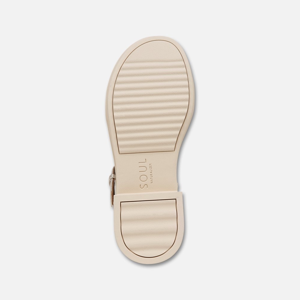 Naturalizer SOUL Emma Strappy Sandal - Gold Faux Leather