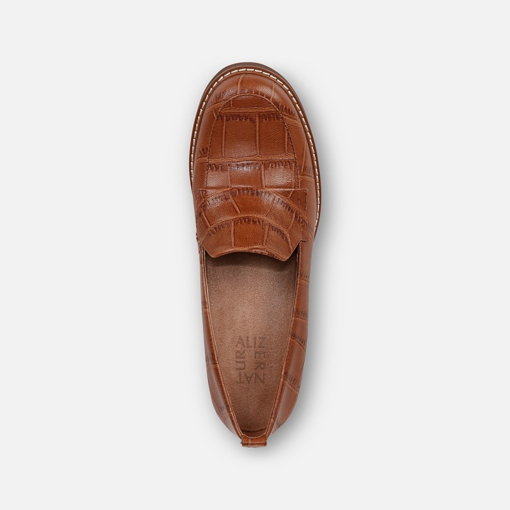 Naturalizer Darry Lug Sole Loafer - English Tea Brown Leather