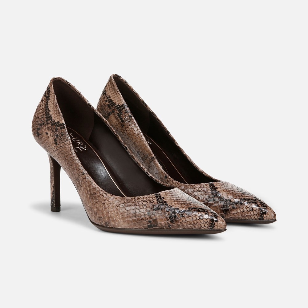 Naturalizer Anna Pump - Warm Taupe Snake Print Leather
