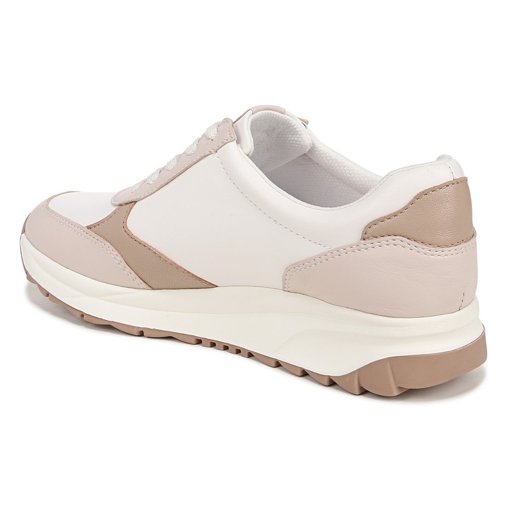 Naturalizer Shay Lace Up Sneaker - Beige Multi Leather