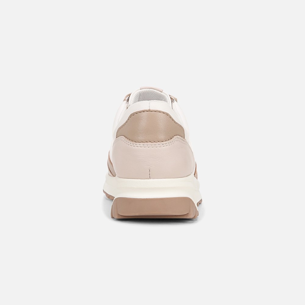 Naturalizer Shay Lace Up Sneaker - Beige Multi Leather
