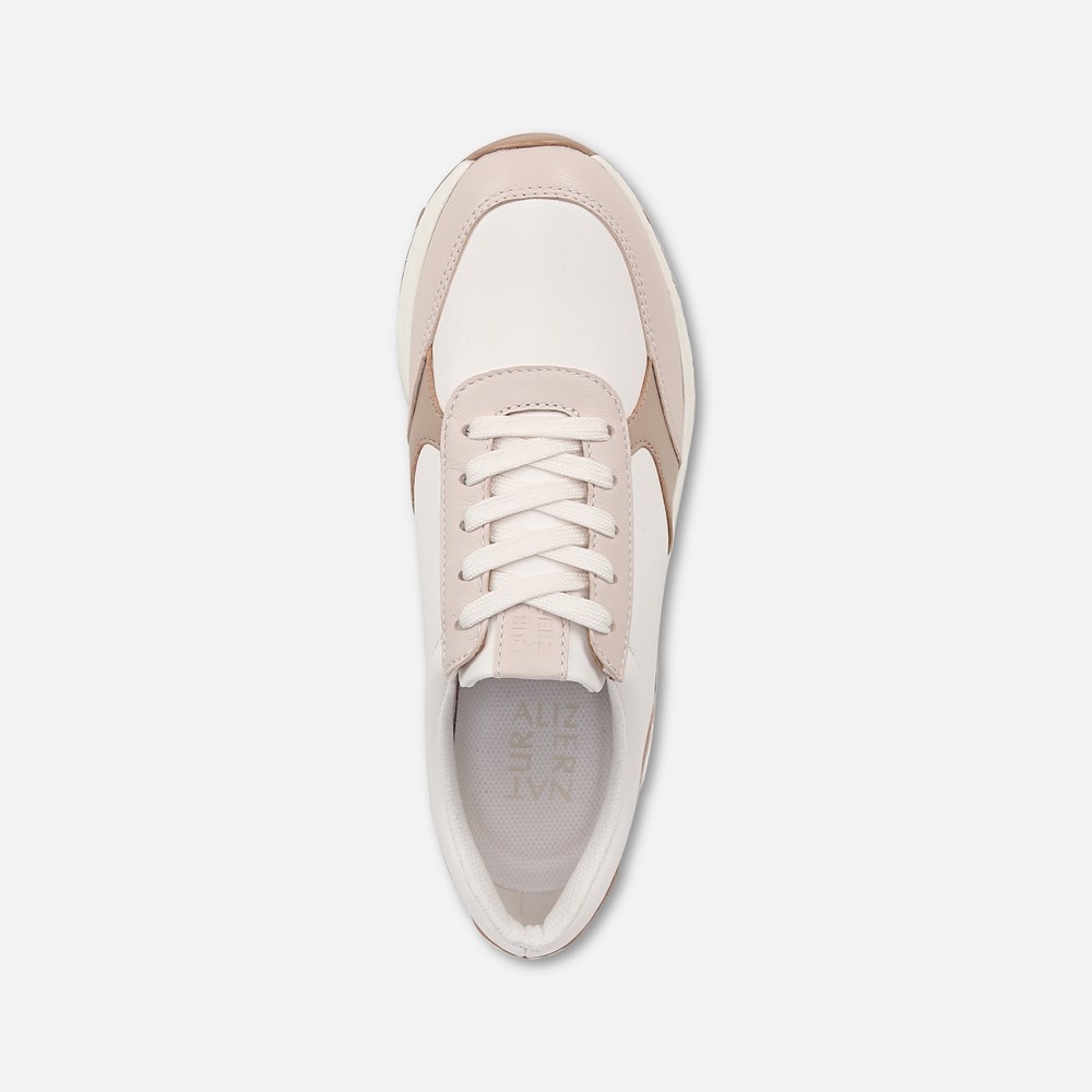 Naturalizer Shay Lace Up Sneaker - Beige Multi Leather