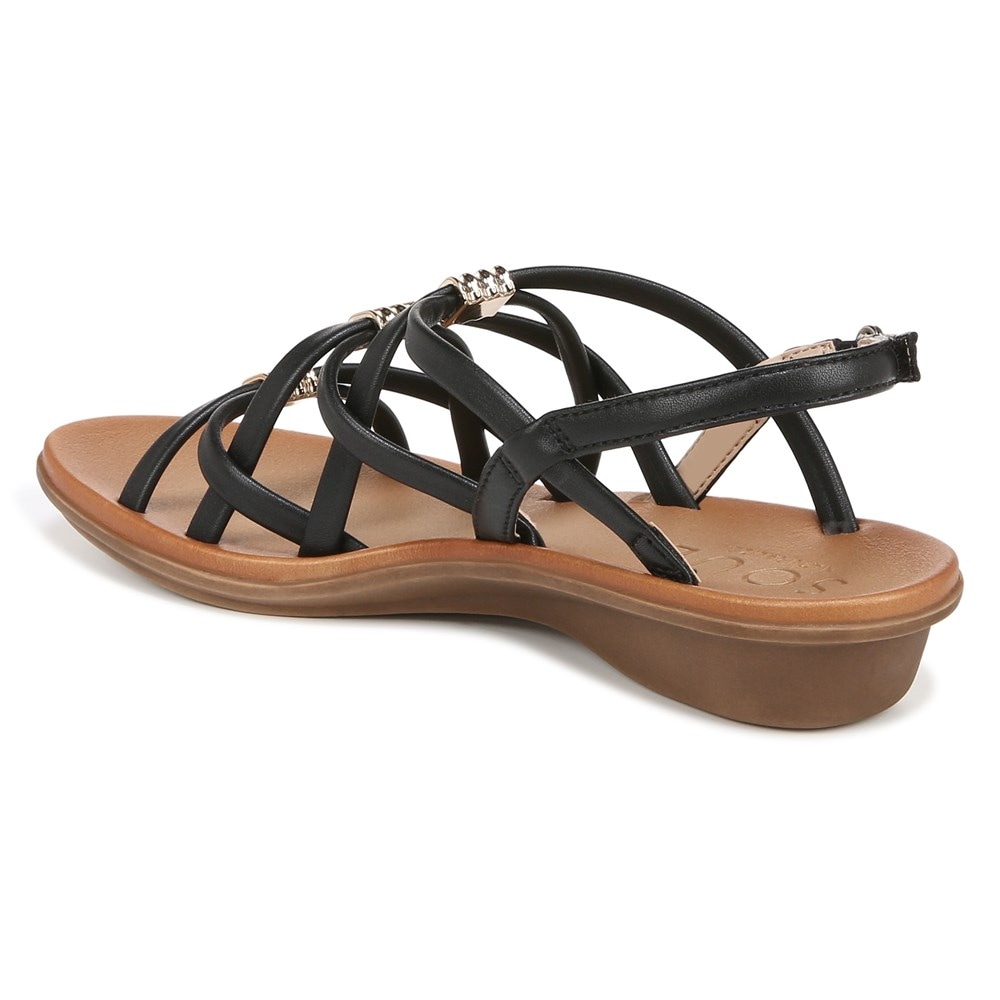 Naturalizer SOUL Sierra Strappy Sandal - Black Smooth