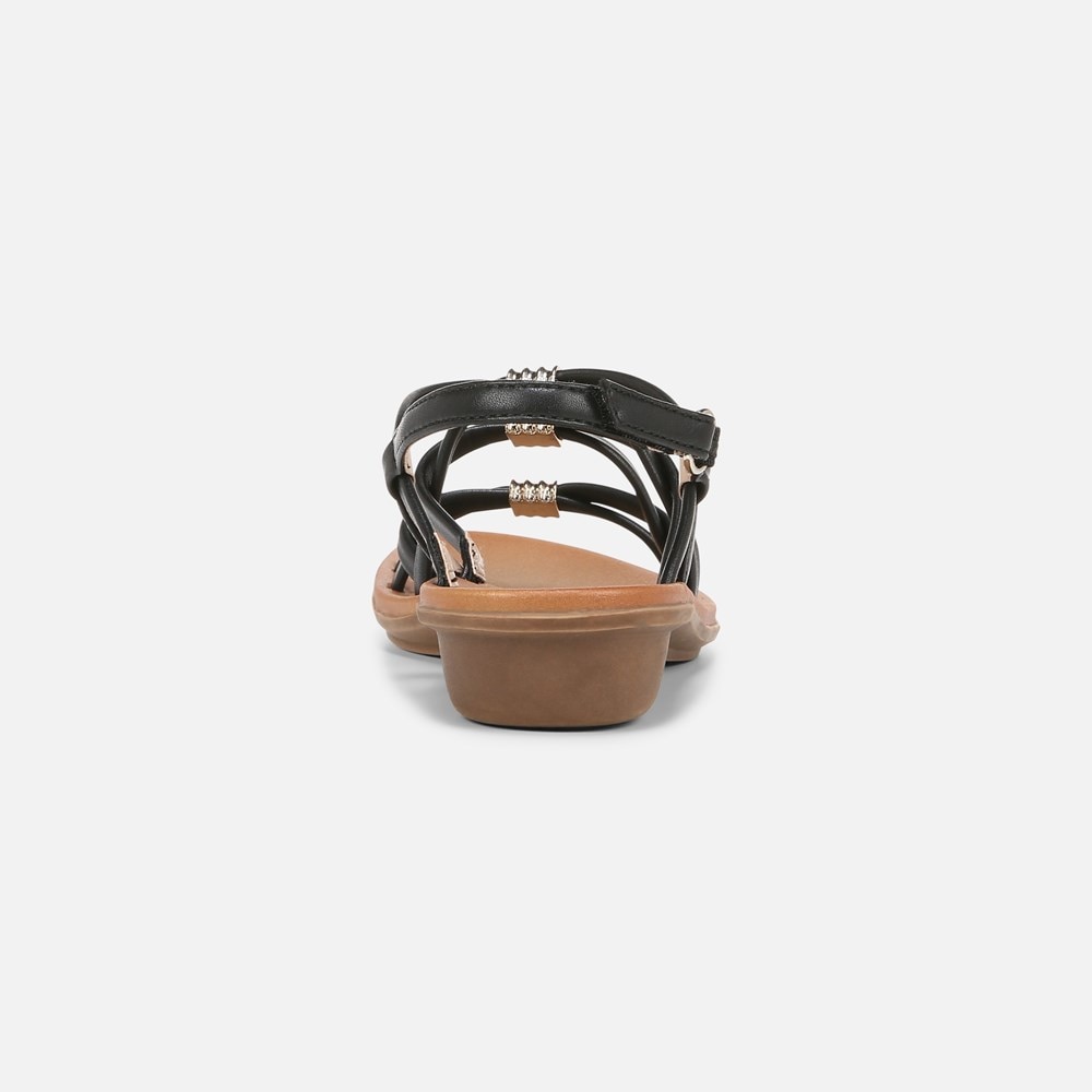 Naturalizer SOUL Sierra Strappy Sandal - Black Smooth