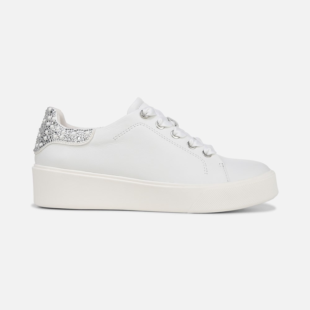 Naturalizer Morrison Bliss Lace Up Sneaker - White Leather