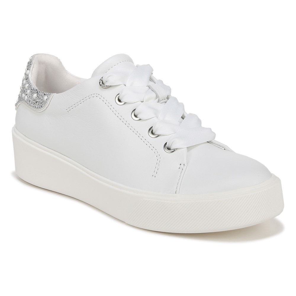 Naturalizer Morrison Bliss Lace Up Sneaker - White Leather