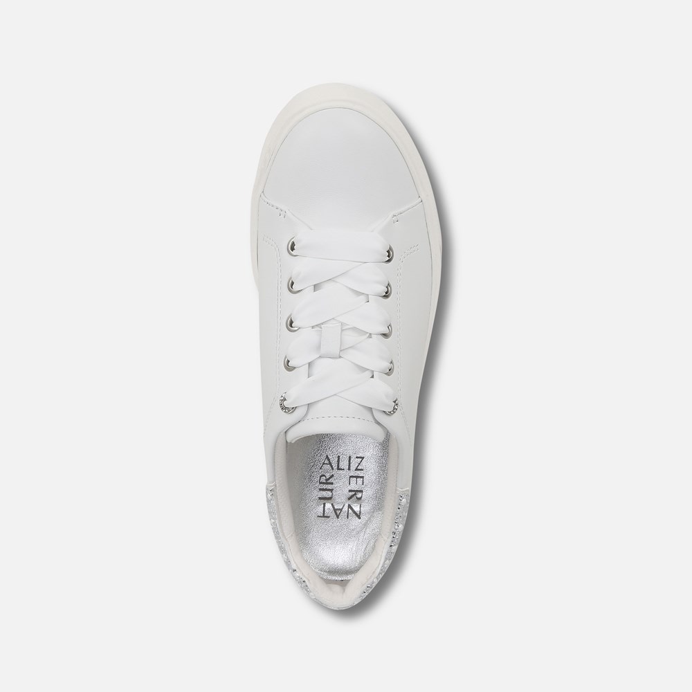 Naturalizer Morrison Bliss Lace Up Sneaker - White Leather