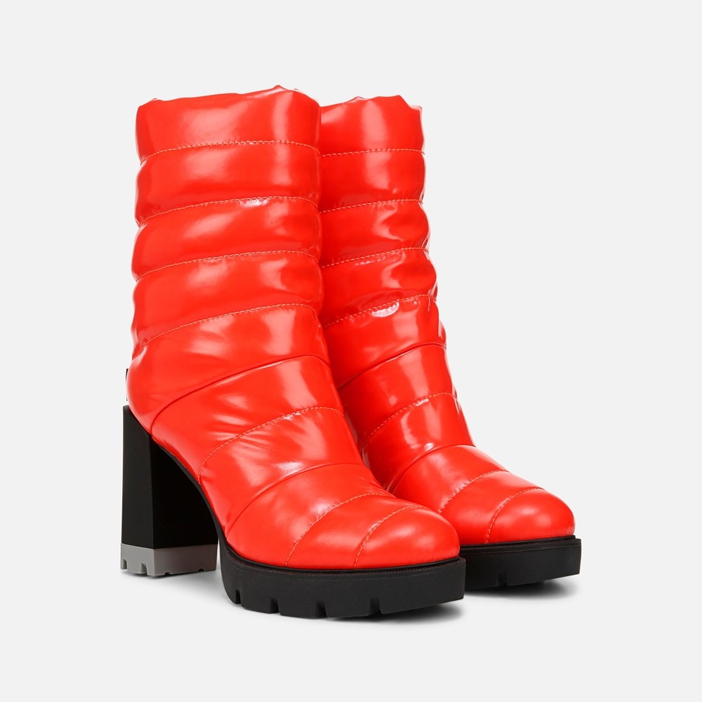 Naturalizer Think Royln Crosswalk Water Repellent Bootie - Poppy Patent Shine Nylon