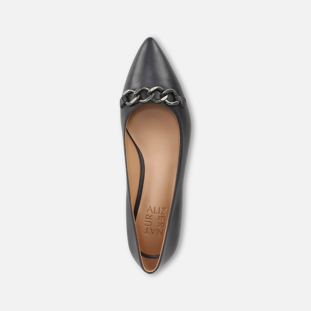 Naturalizer Becca Flat - Navy Blue Leather