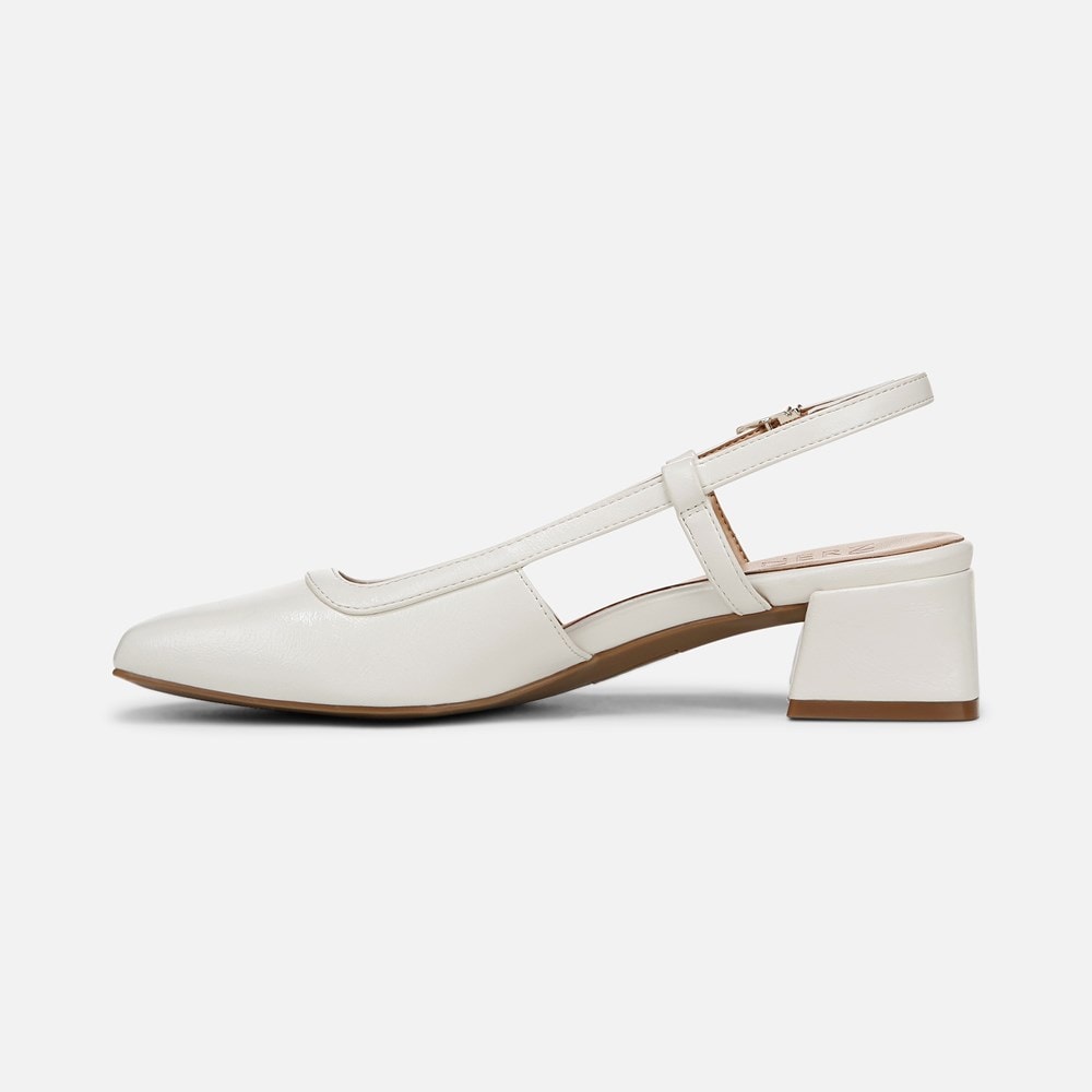 Naturalizer Harper Slingback - Warm White Faux Leather