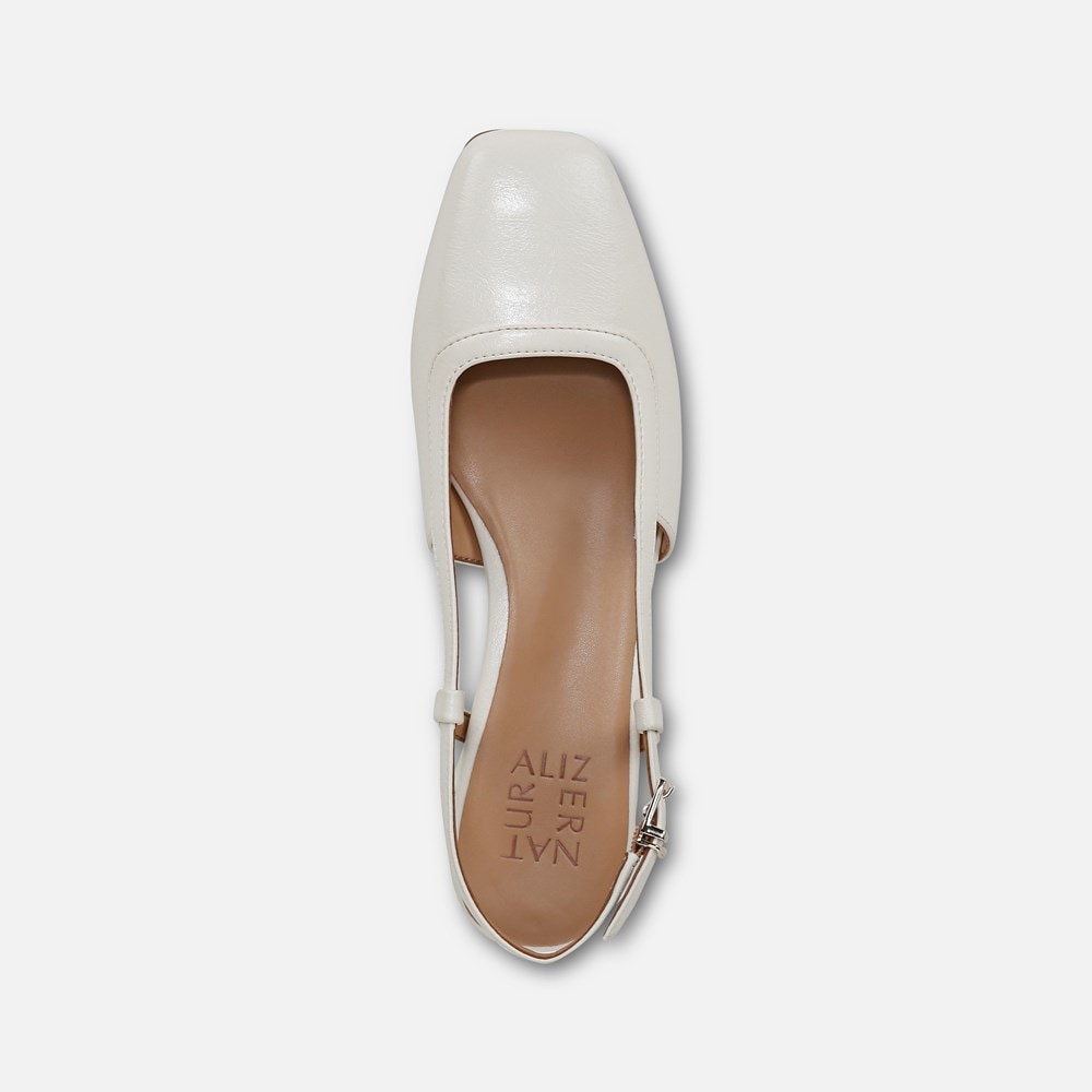 Naturalizer Harper Slingback - Warm White Faux Leather