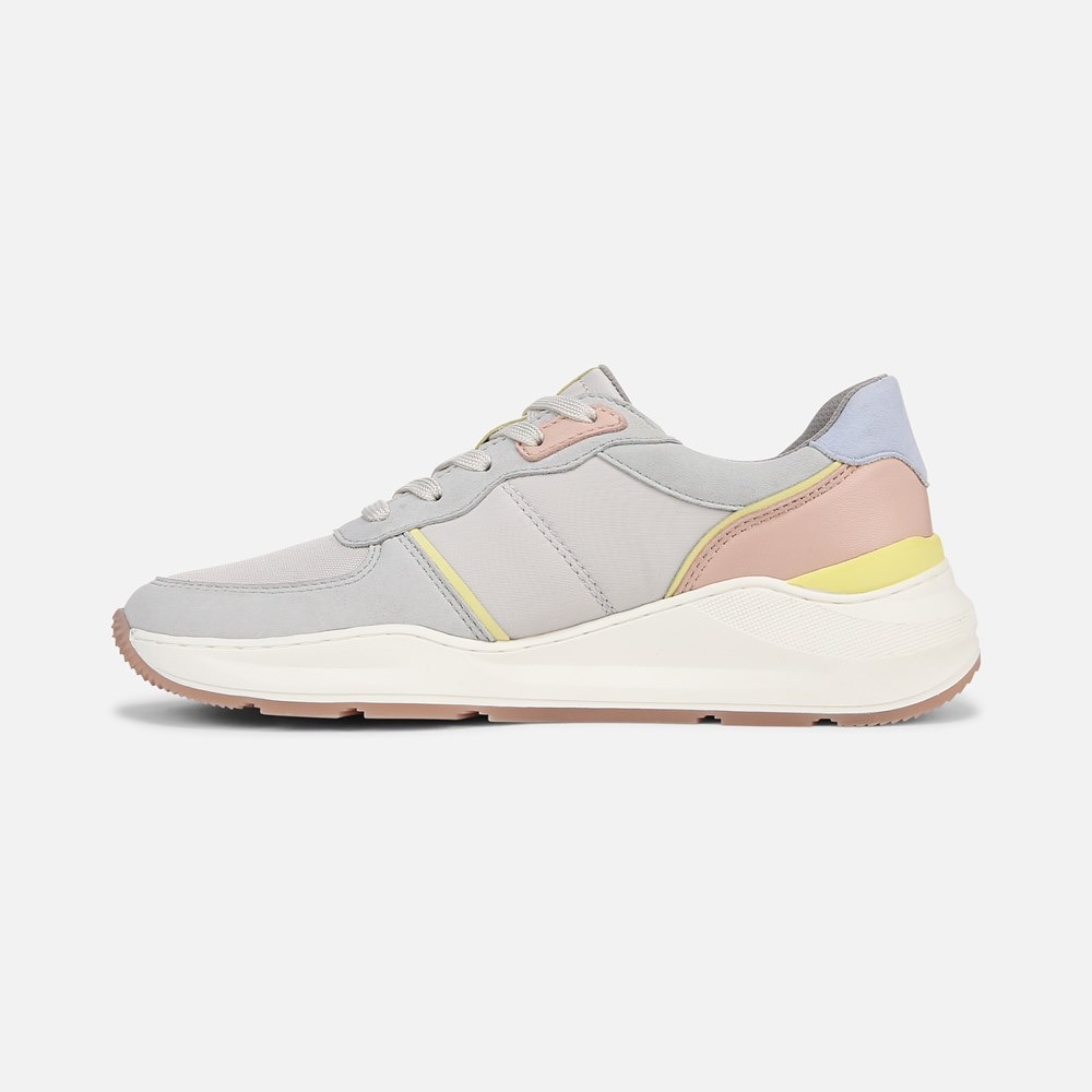 Naturalizer Blossom Lace-up Sneaker - Digital Mist Grey Leather \\u0026 Fabric