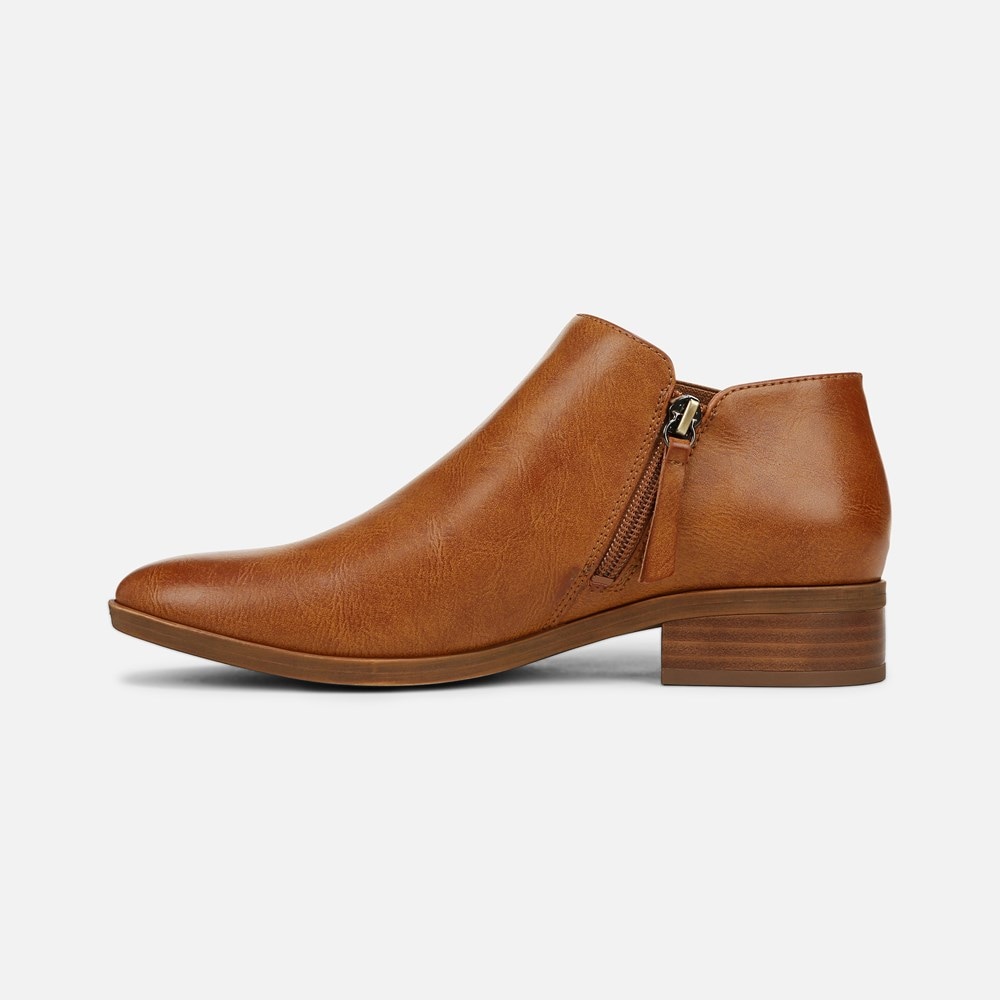 Naturalizer SOUL Respect Ankle Bootie - Gingerbread Brown Faux Leather